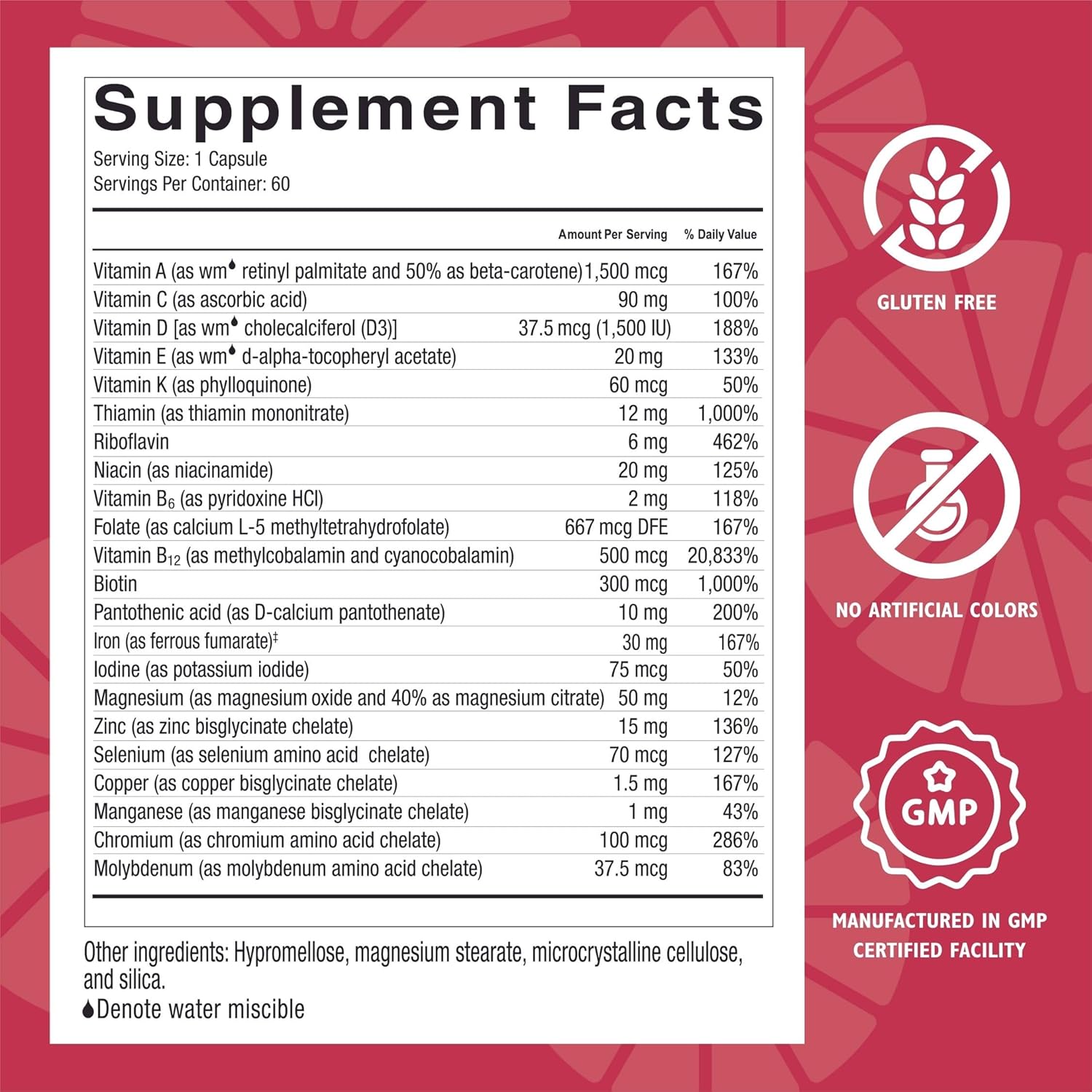 Celebrate Vitamins Multi-Complete Bariatric Supplement with Iron - Essential Daily Multivitamin for Sleeve Gastrectomy & Gastric Bypass Patients - 60 Capsules