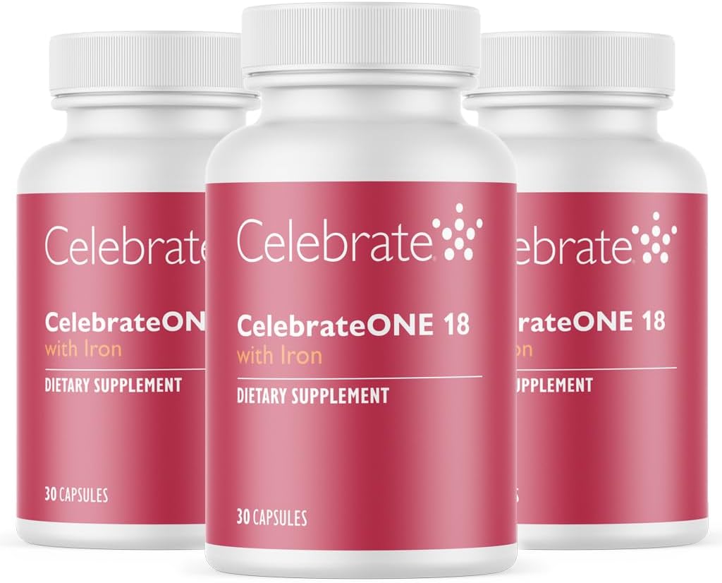 CelebrateONE Bariatric Multivitamin with 18mg Iron - Daily Supplement for Gastric Bypass & Sleeve Gastrectomy - 90 Capsules
