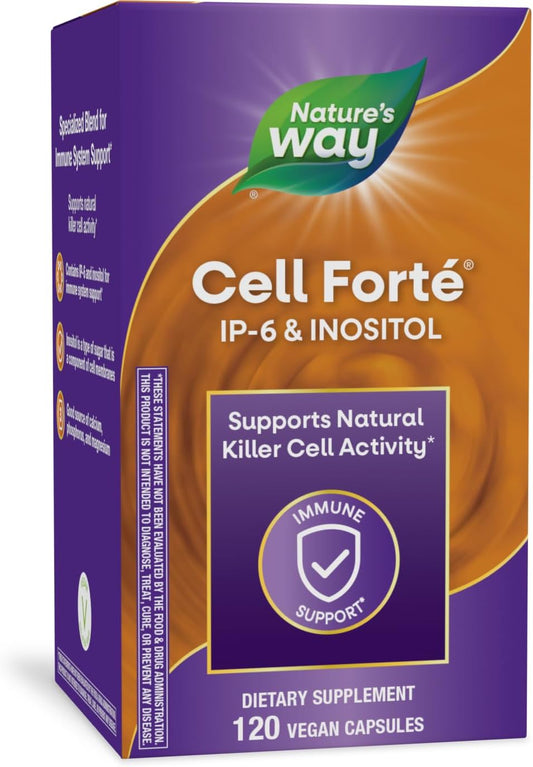 Cell Forté IP-6 & Inositol by Nature's Way - Immune Support with Calcium, Phosphorus, and Magnesium - 120 Capsules, Gluten-Free and Vegan