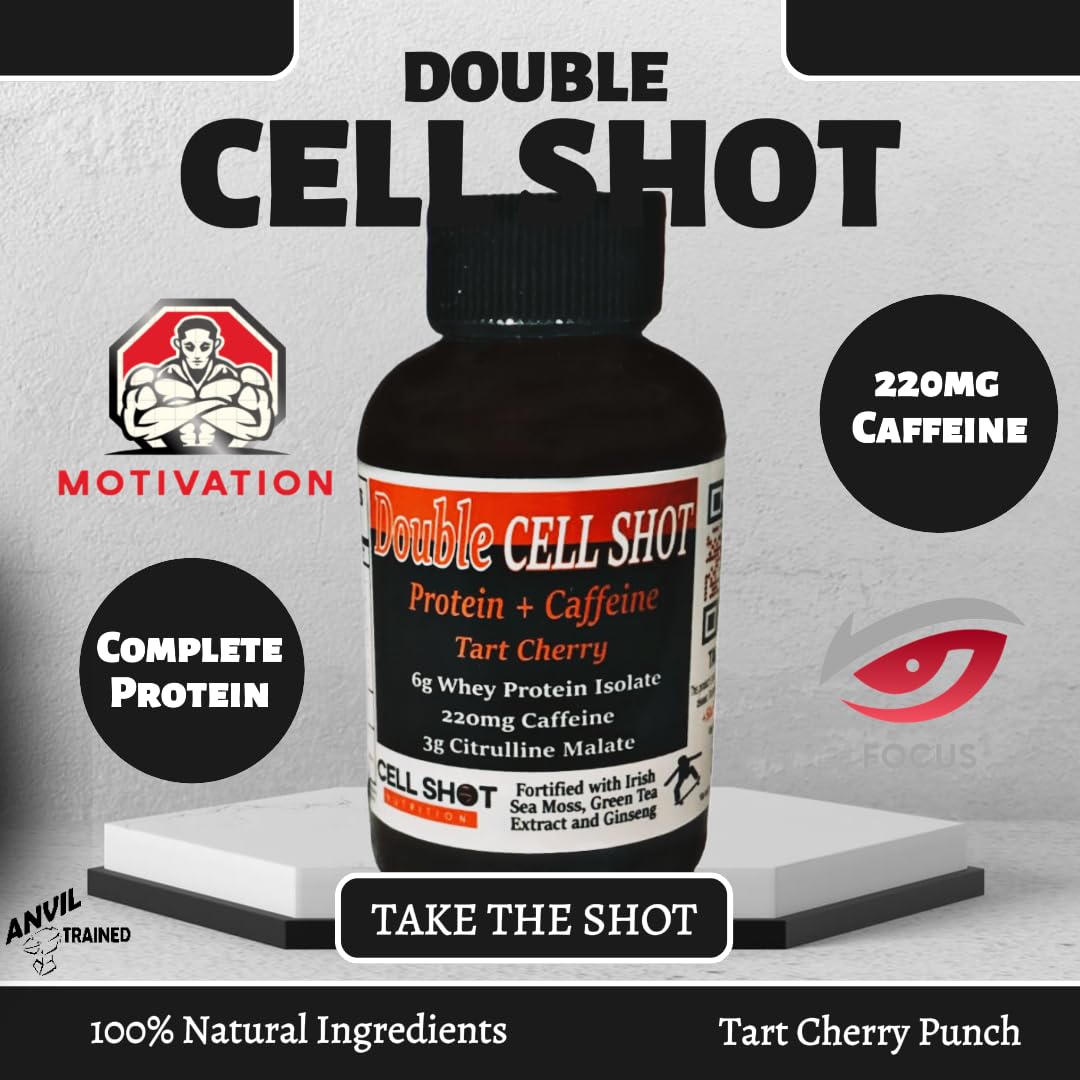 Cell Shot Nutrition Variety Pack - 15 Energy and Focus Shots for Athletic Performance and Preworkout Boost