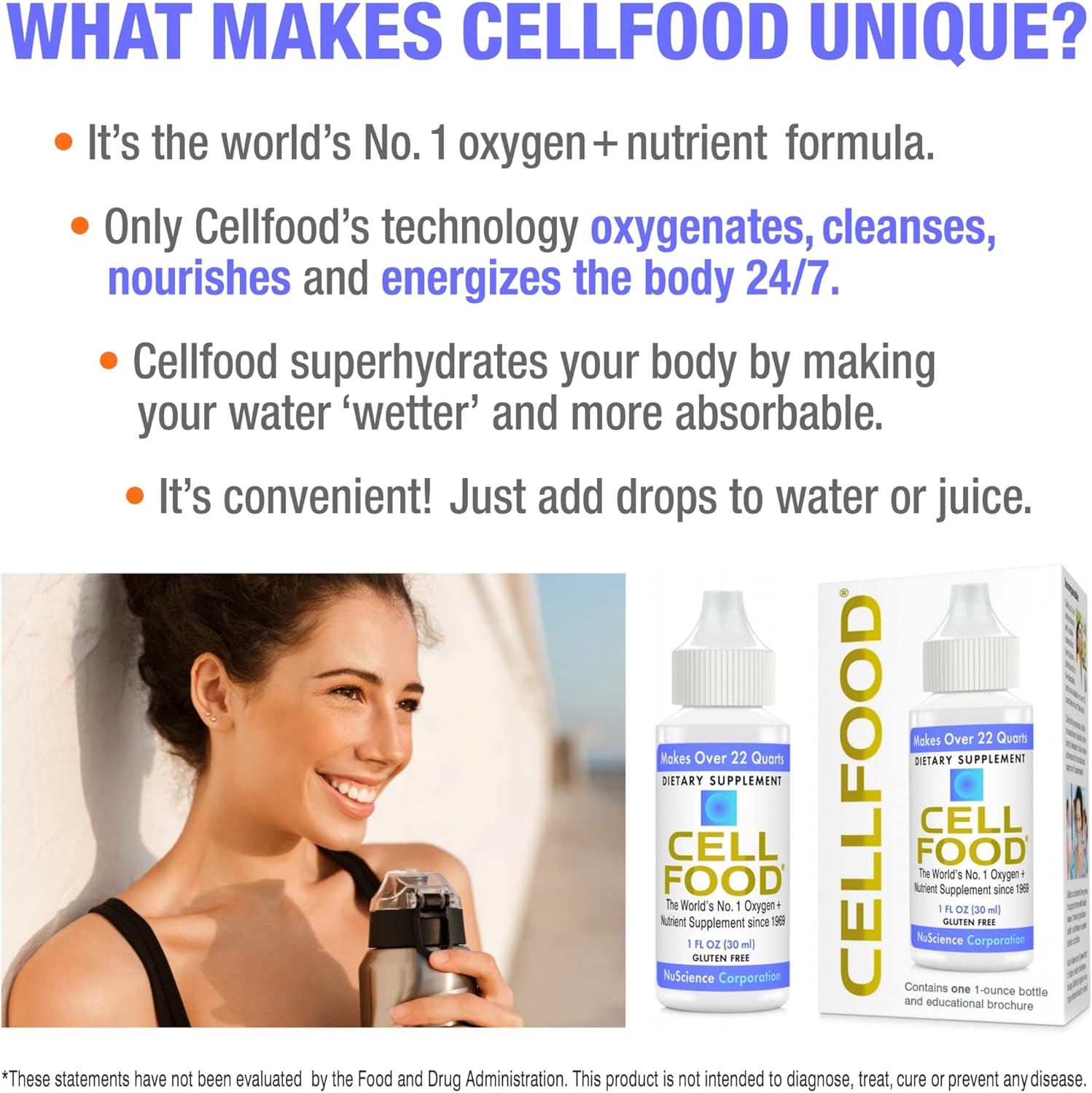 Cellfood Oxygen Boost - 1 fl oz, 2 Pack - Liquid Oxygen Supplement for Energy, Lymphatic Drainage, and Overall Wellness - Gluten Free and Kosher Certified