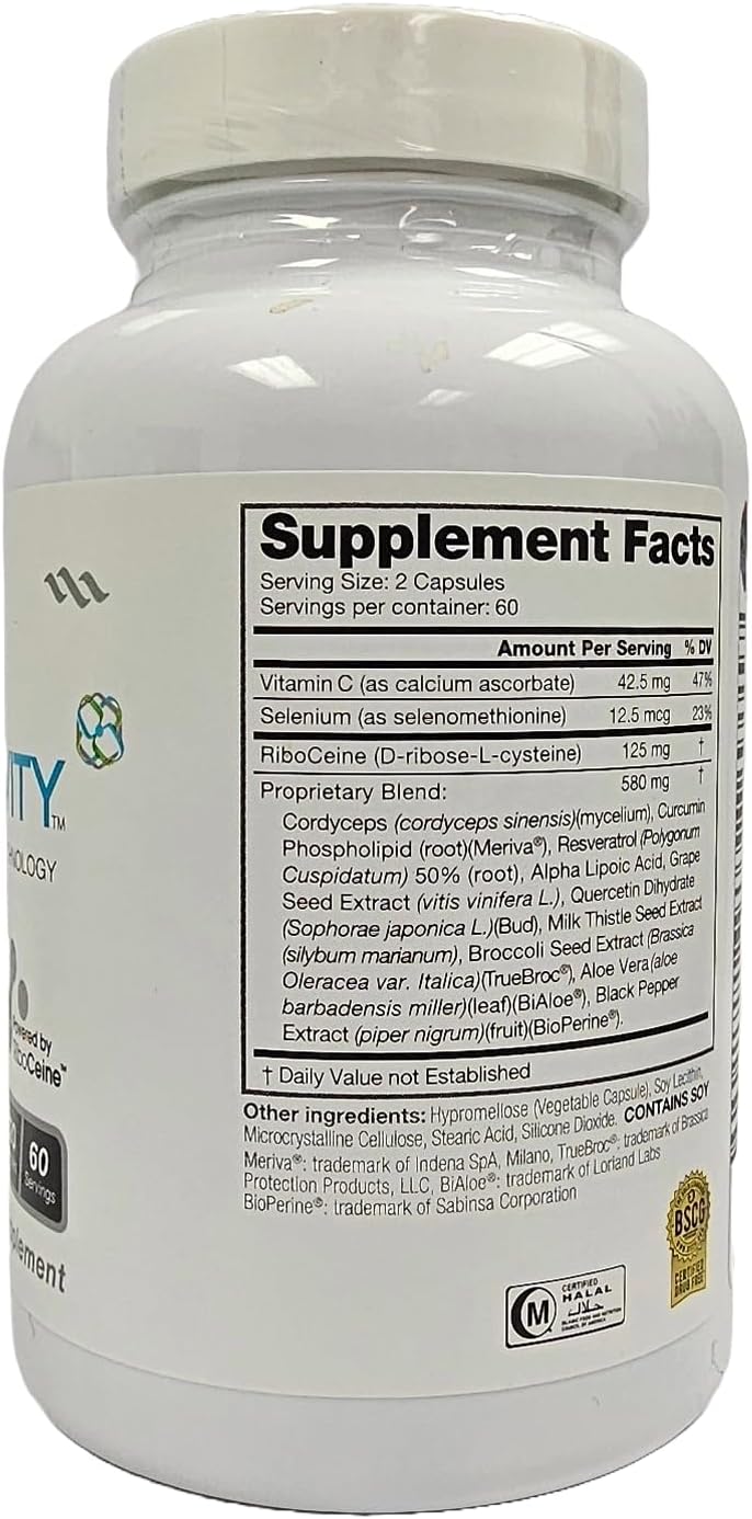 Cellgevity Advanced Riboceine Technology Supplement - 240 Vegetable Capsules, 60 Servings per Bottle (2 Pack)