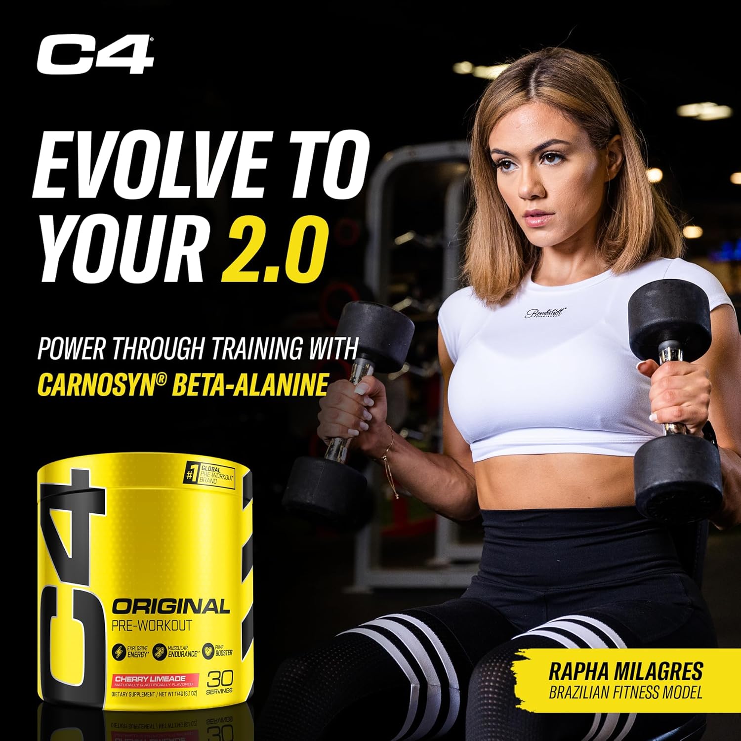 Cellucor C4 Original Cherry Limeade Pre Workout Powder - Sugar Free Energy with Vitamin C for Immune Support - 30 Servings