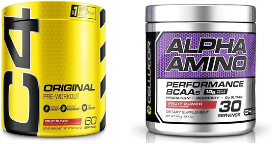 Cellucor C4 Original Pre Workout Powder Fruit Punch - Immune Support with Vitamin C & Amino Acids | Electrolyte Boost | 30 Servings