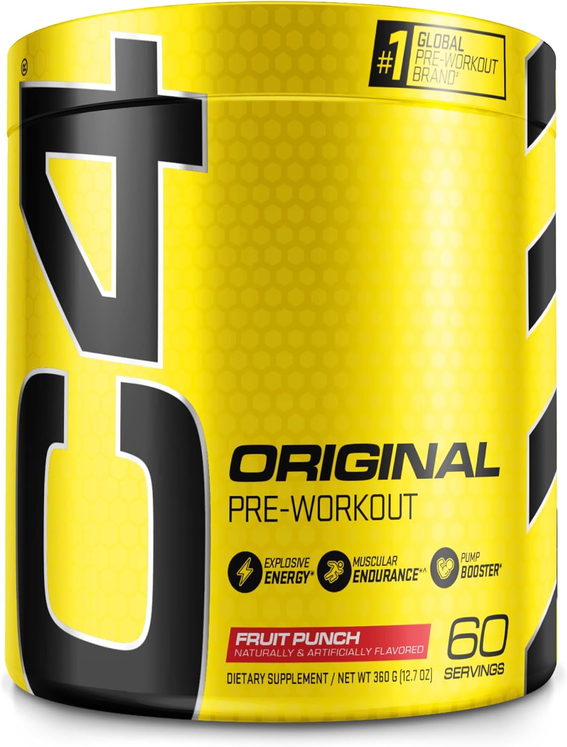 Cellucor C4 Original Pre Workout Powder Fruit Punch - Immune Support with Vitamin C & Amino Acids | Electrolyte Boost | 30 Servings