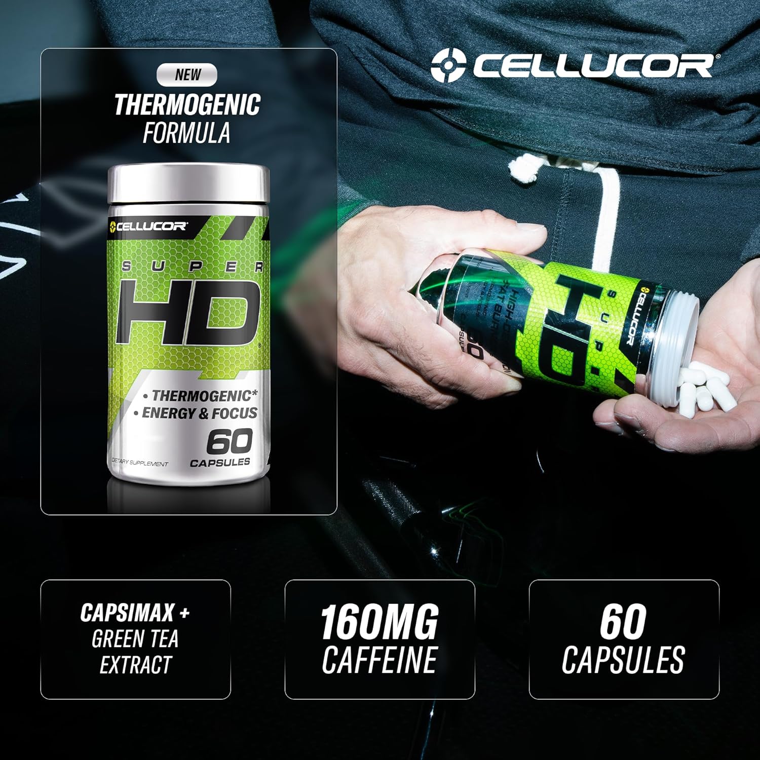 Cellucor C4 Ripped and SuperHD Thermogenic Bundle - Cherry Limeade Pre Workout Powder with Capsimax and Green Tea Extract - 30 Servings + 60 Servings