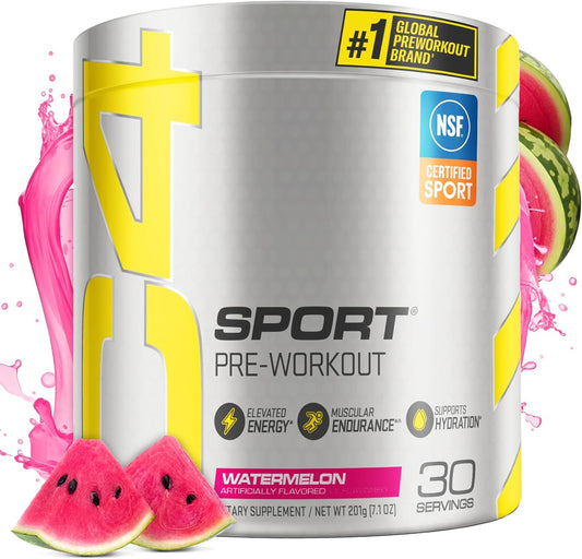 Cellucor C4 Sport Watermelon Pre Workout Powder - Energy Booster with Creatine, Caffeine, and Beta-Alanine - NSF Certified - 30 Servings