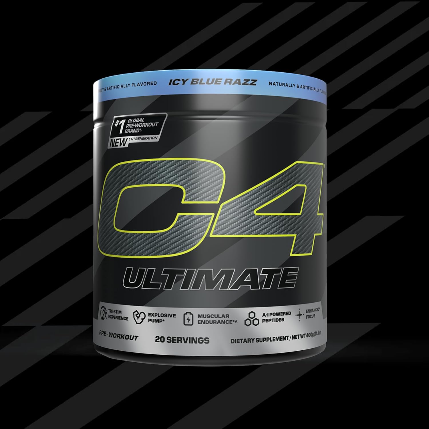 Cellucor C4 Ultimate Pre Workout Powder - Sugar Free Energy Supplement - 300mg Caffeine + TeaCrine + Dynamine + Creatine - Freedom Bombsicle, 20 Servings