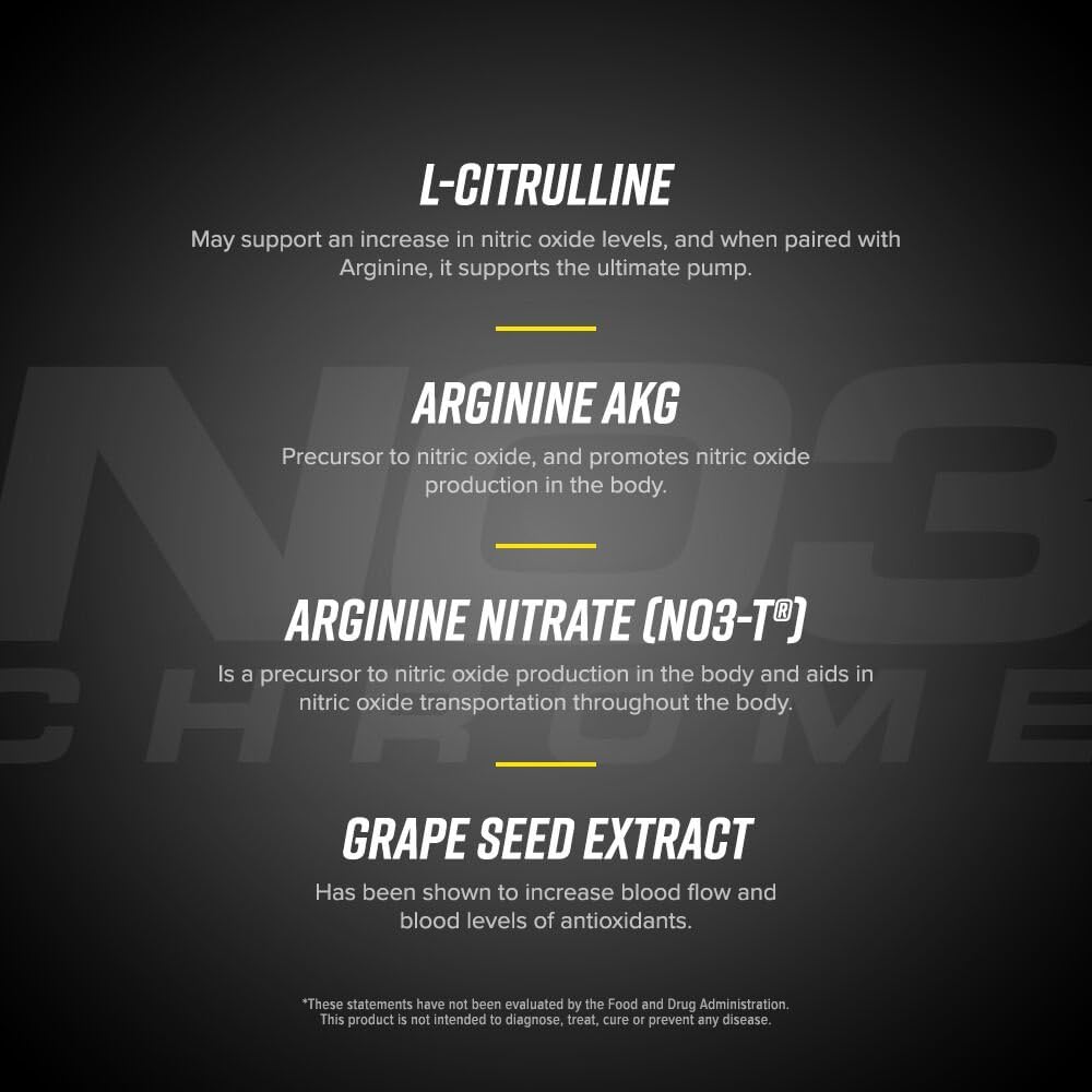 Cellucor NO3 Chrome Nitric Oxide Supplements for Muscle Pump & Blood Flow - 90 Capsules
