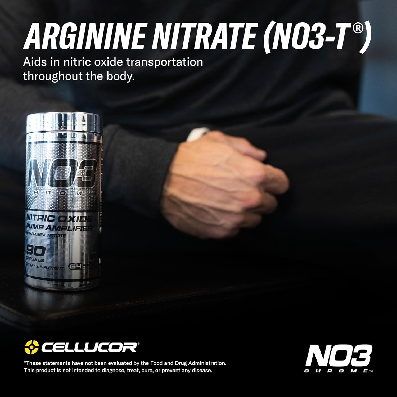 Cellucor NO3 Chrome Nitric Oxide Supplements for Muscle Pump & Blood Flow - 90 Capsules