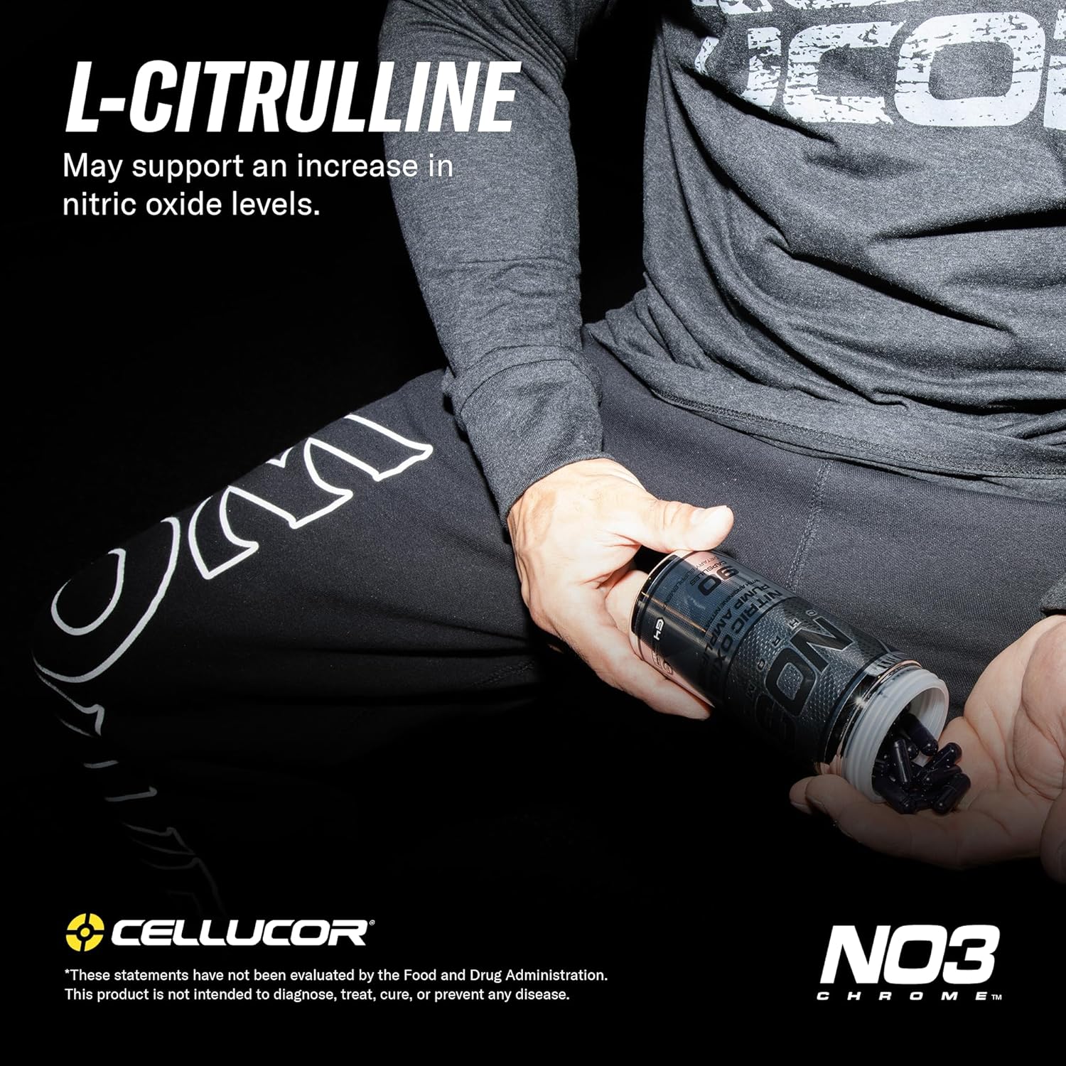 Cellucor NO3 Chrome Nitric Oxide Supplements for Muscle Pump & Blood Flow - 90 Capsules