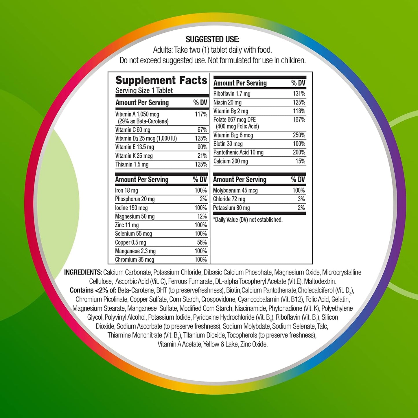 Centrum Adult Multivitamin Supplement with Antioxidants, Zinc, Vitamin D3, B Vitamins - 200 Count, Gluten Free, Non-GMO