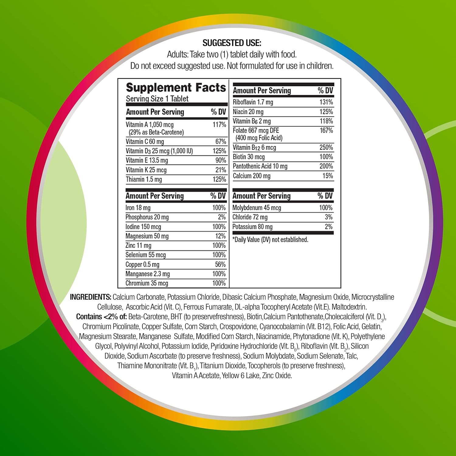 Centrum Adult Multivitamin Supplement with Antioxidants, Zinc, Vitamin D3, B Vitamins - 200 Count, Gluten Free, Non-GMO
