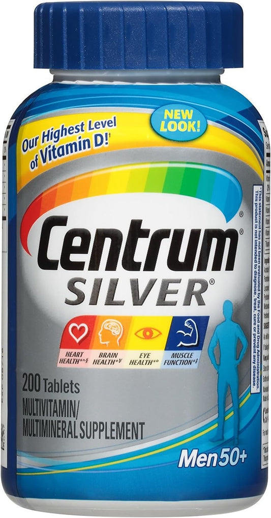 Centrum Men's Ultra Silver Tablets 800 Count (4 Pack) for Daily Multivitamin Support