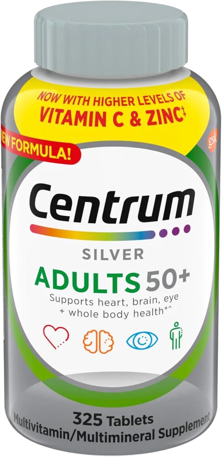 Centrum Silver Adults 50 Plus Multivitamin Supplement for Men and Women - 325 Tablets