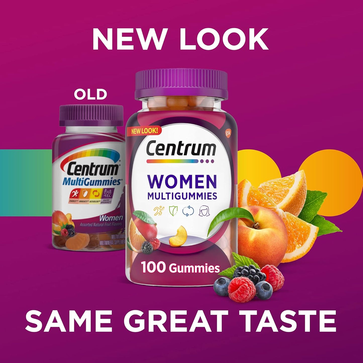 Centrum Women's Multivitamin Gummies - Assorted Fruit Flavors, 100 Gummies