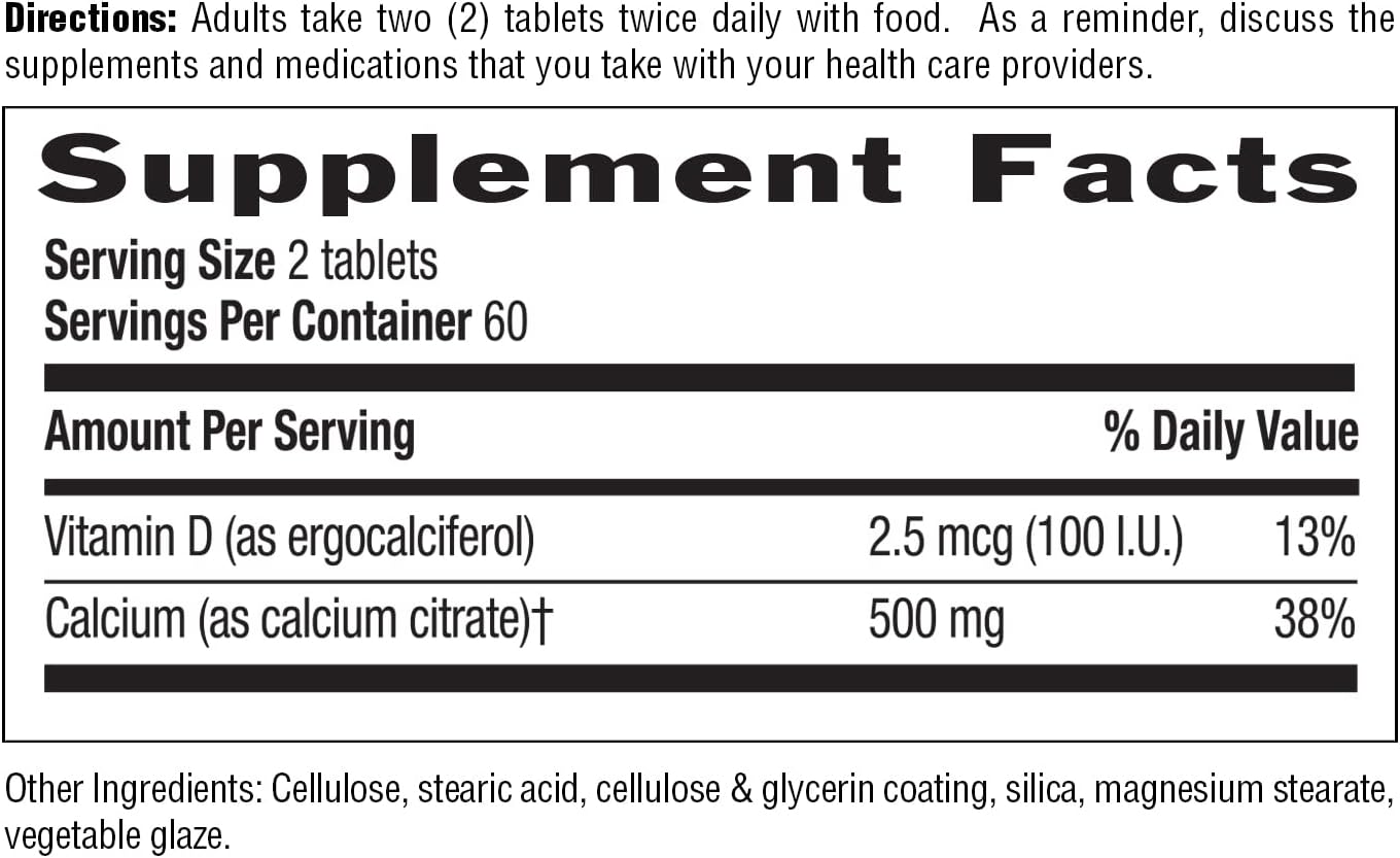 Certified Gluten Free Vegan Halal Non-GMO Calcium Supplement - 120 Tablets - Country Life Calcium Citrate with Vitamin D for Maximized Absorption