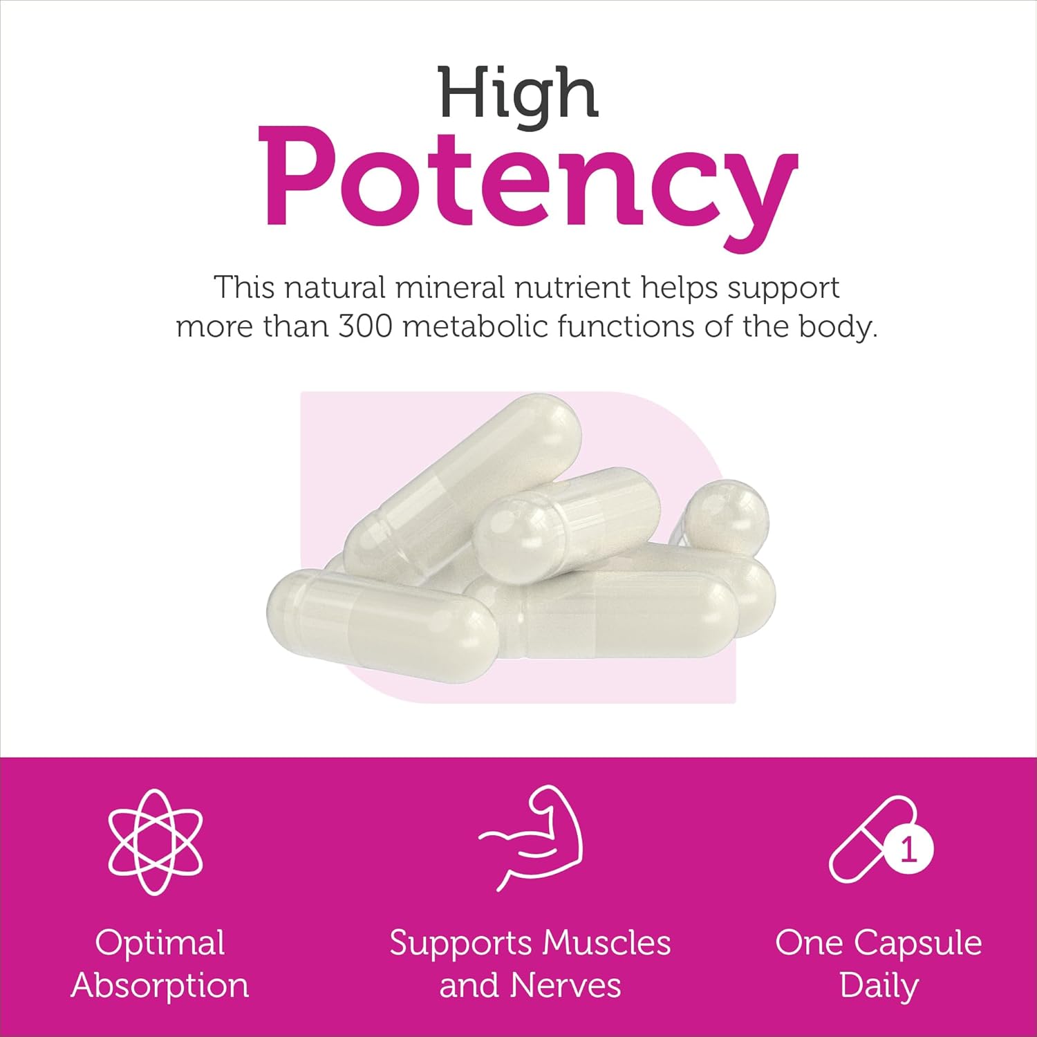 Certified Kosher Bioactive Magnesium Citrate Capsules for Max Absorption - 200 mg (90 Count) - Natural Mineral Supplement for Men & Women - Top Magnesium Supplements
