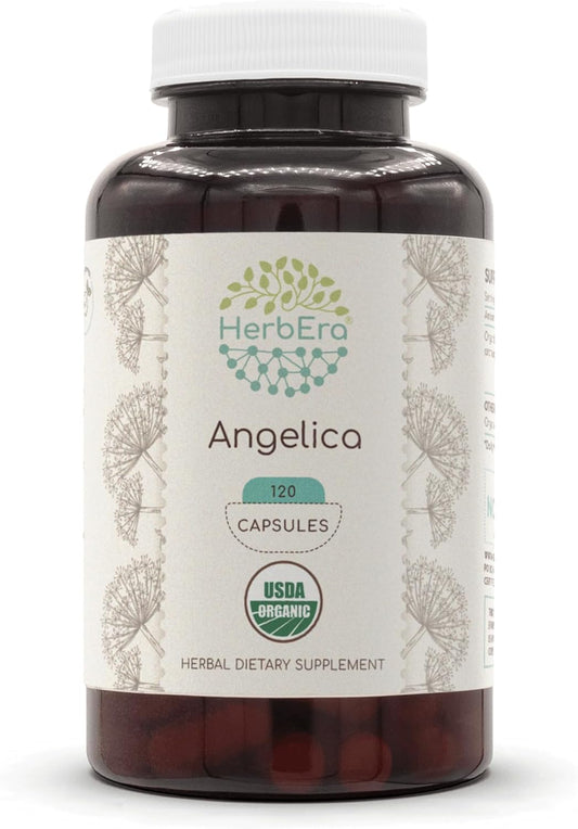 Certified Organic Angelica Herbal Supplement - 120 Vegetarian Capsules