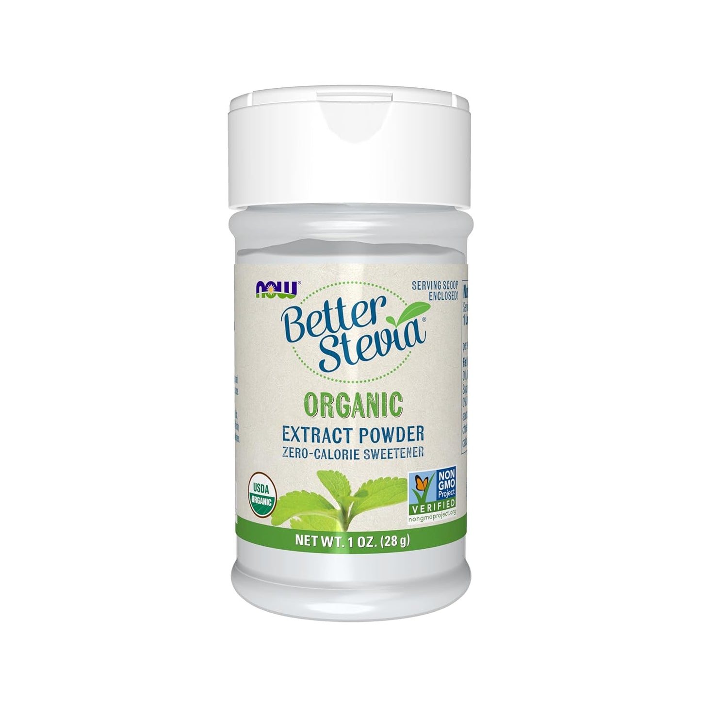 Certified Organic Better Stevia Extract Powder - Zero-Calorie Sweetener - Non-GMO - 1oz - Pack of 1