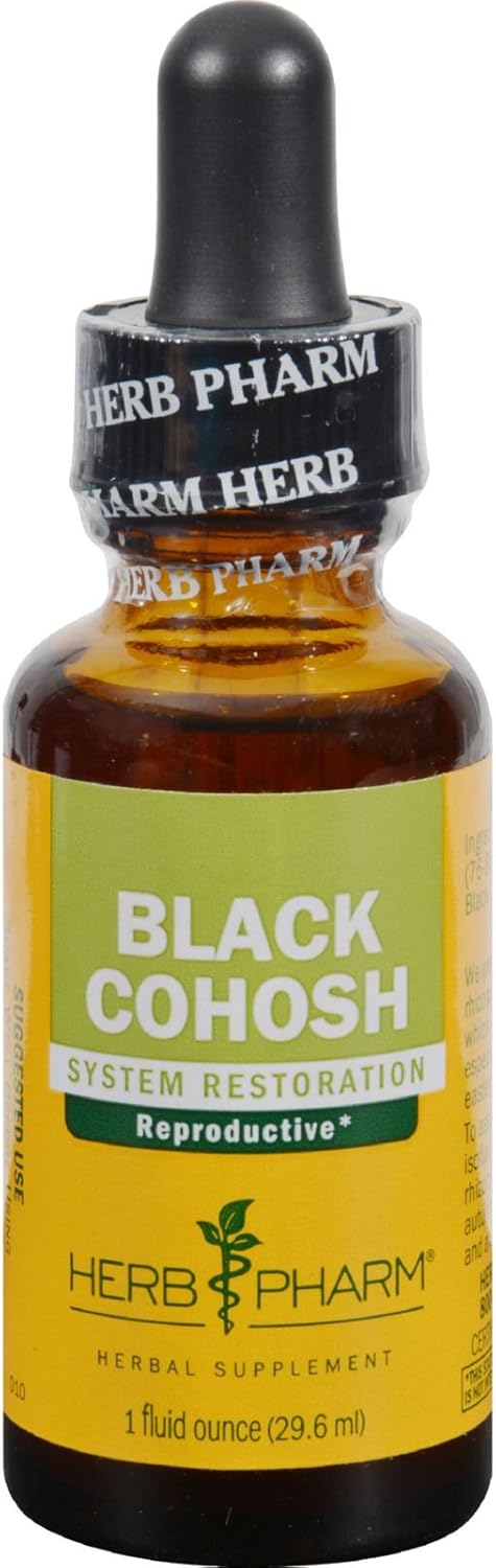 Certified Organic Black Cohosh Liquid Extract for Female Reproductive System Support - 1 Ounce