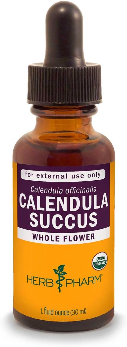 Certified Organic Calendula Succus Liquid Extract for Minor Pain Relief - 1oz