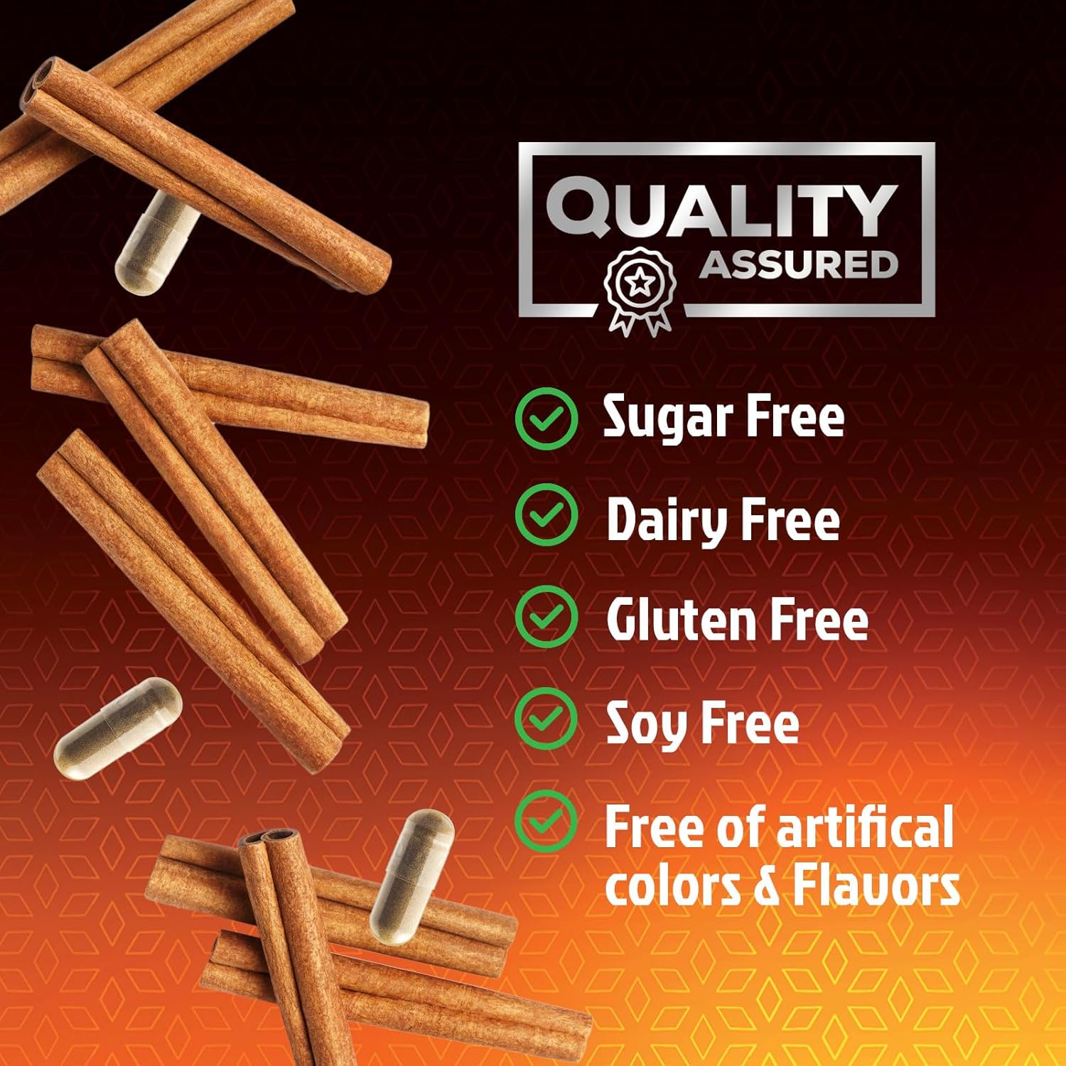 Certified Organic Ceylon Cinnamon Capsules - Non-GMO, Gluten-Free, Dairy-Free - 240 Pills - Vegan Cinnamomum Supplement
