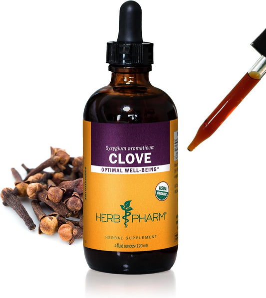 Certified Organic Clove Liquid Extract by Herb Pharm - 4 Ounce Bottle