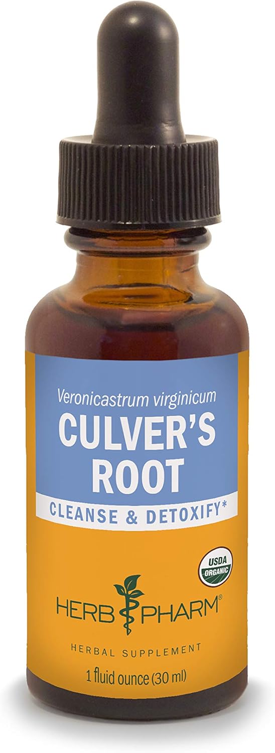Certified Organic Culver's Root Liquid Extract for Cleansing & Detox - 1 oz by Herb Pharm