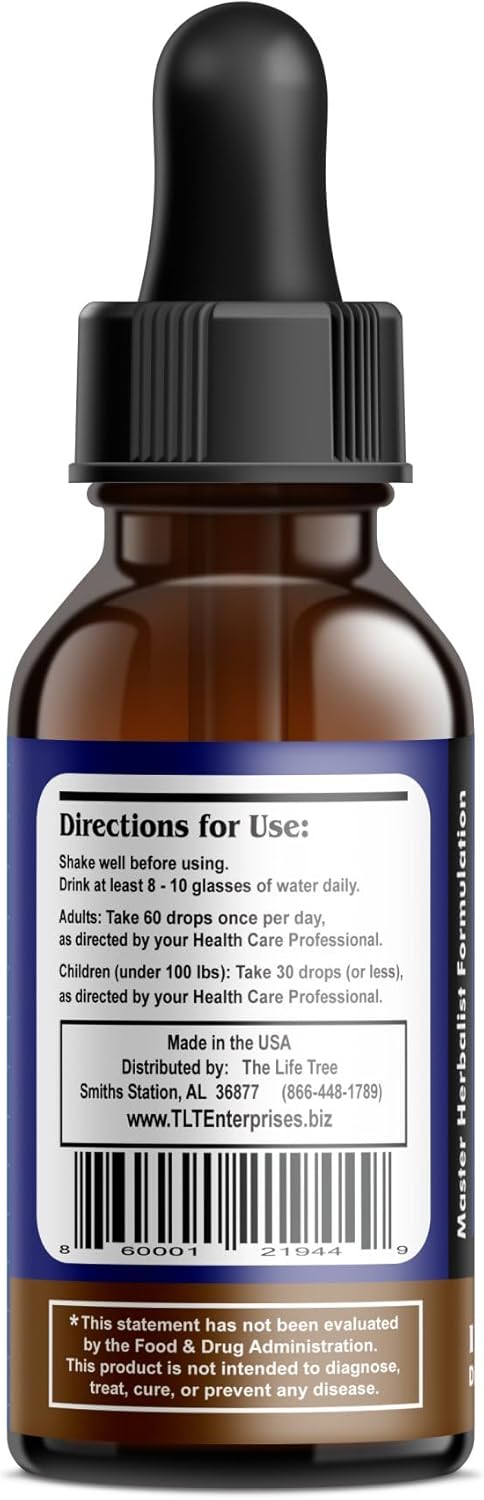 Certified Organic Intestinal Support and Microbial Cleanse Tincture - SUPTMAX Purify - 2 fl oz - No Wormwood - Humans and Pets