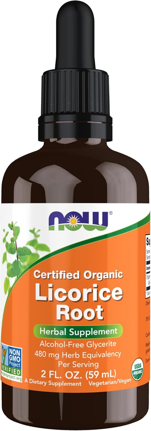 Certified Organic Licorice Root Supplement by NOW Foods - 2 fl. oz