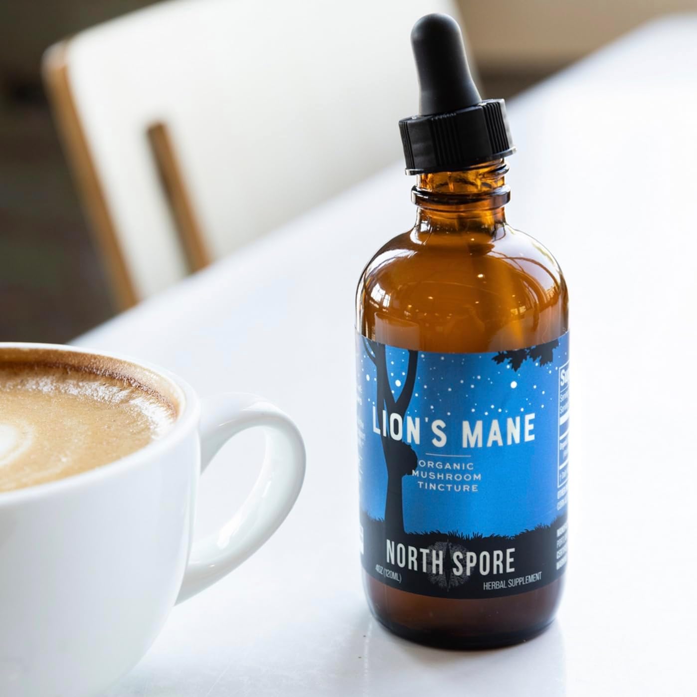 Certified Organic Lion's Mane Mushroom Tincture (2 oz) | USA-Made Fruiting Body Extract | Boost Focus & Memory | Vegan & Non-GMO | Adaptogenic Nootropic