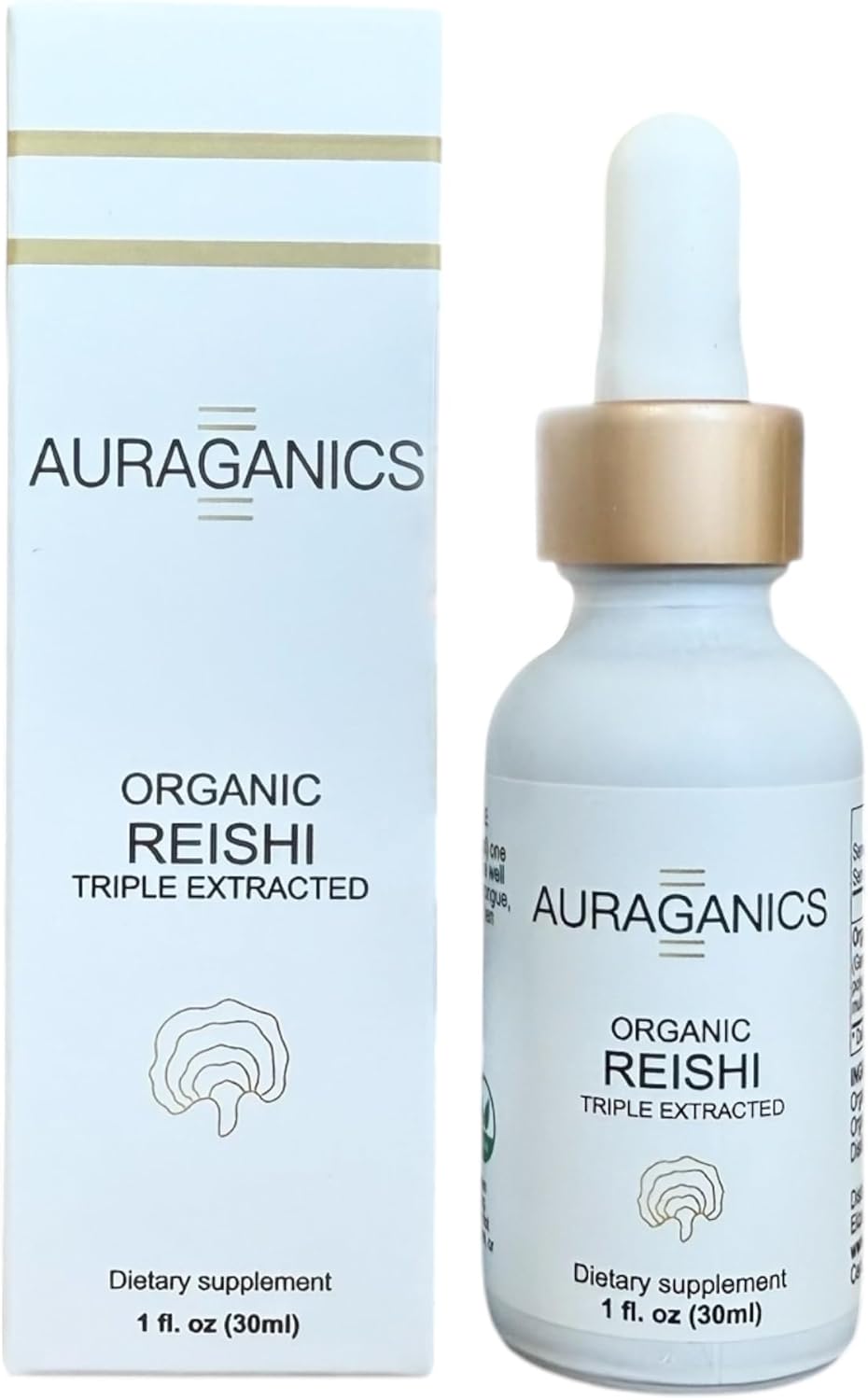 Certified Organic Reishi Mushroom Fruiting Body Tincture | Triple Extracted for Stress & Immunity | 1 Month Supply | Lemon Flavor | USA Grown