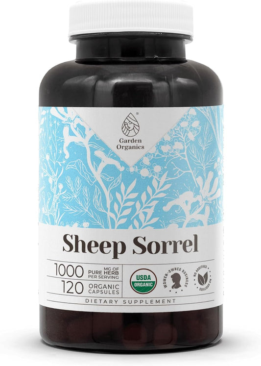 Certified Organic Sheep Sorrel Capsules for Circulatory Health - 120 High-Potency Vegetarian Capsules with USDA Organic Ingredients