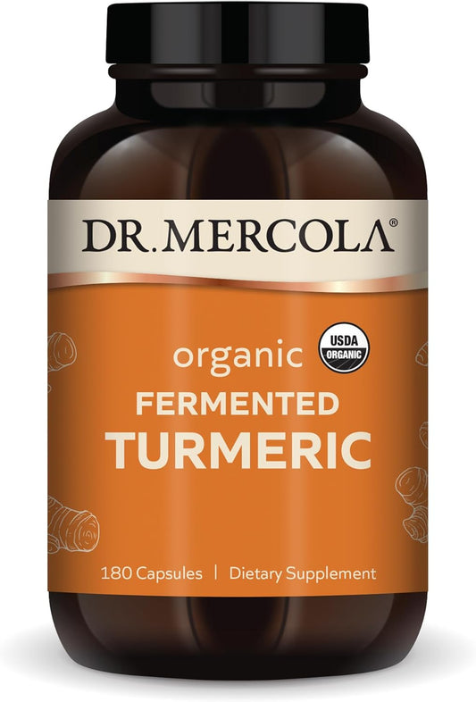 Certified USDA Organic Dr. Mercola Turmeric Capsules - 90 Servings, Supports Healthy Inflammatory Response, Non-GMO Dietary Supplement