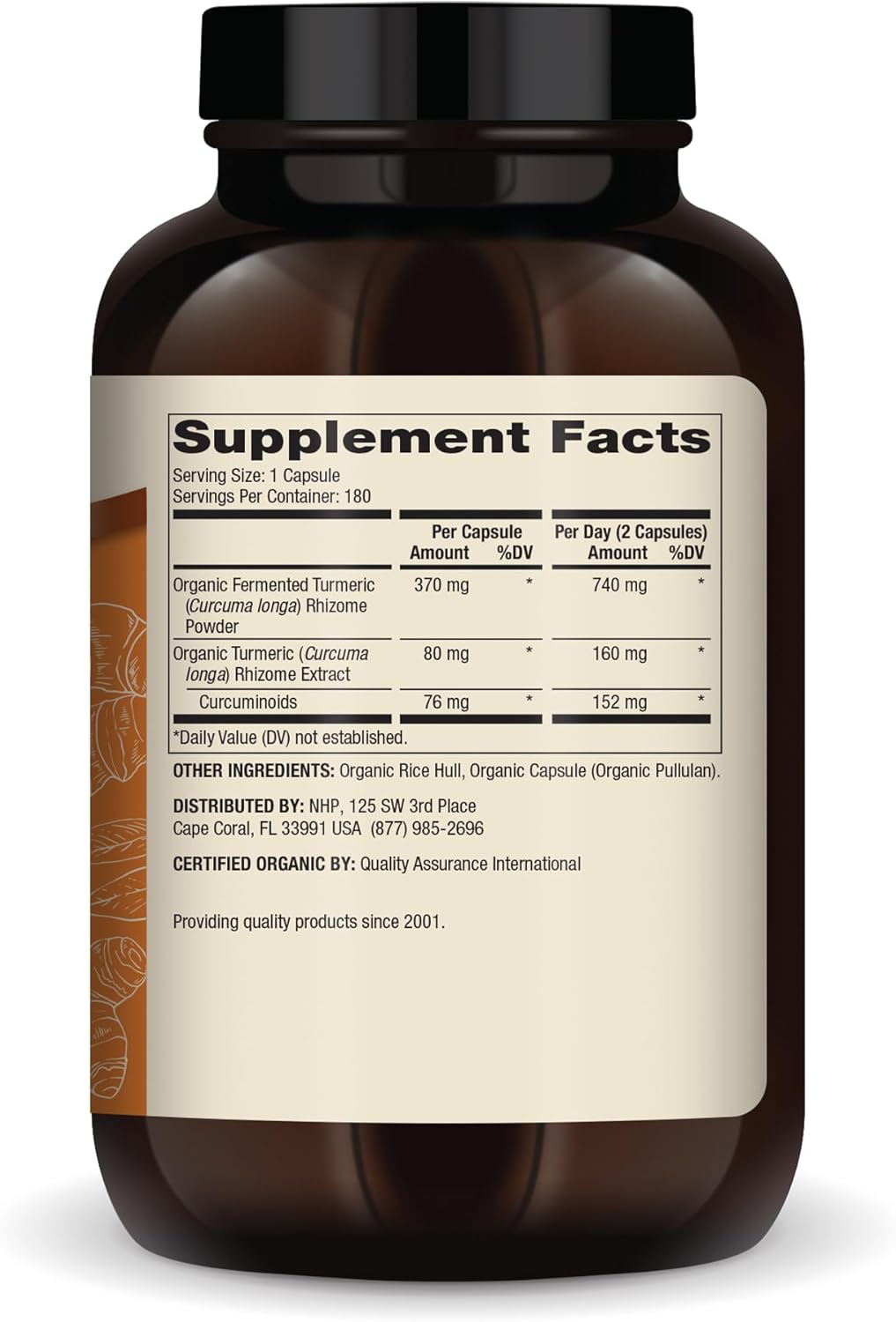 Certified USDA Organic Dr. Mercola Turmeric Capsules - 90 Servings, Supports Healthy Inflammatory Response, Non-GMO Dietary Supplement