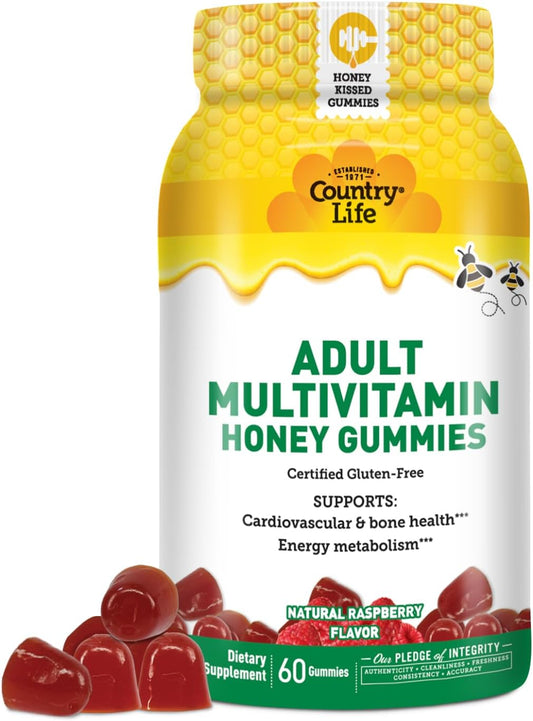 Certified Vegetarian Adult Multivitamin Honey Gummies - Non-GMO & Gluten Free by Country Life®