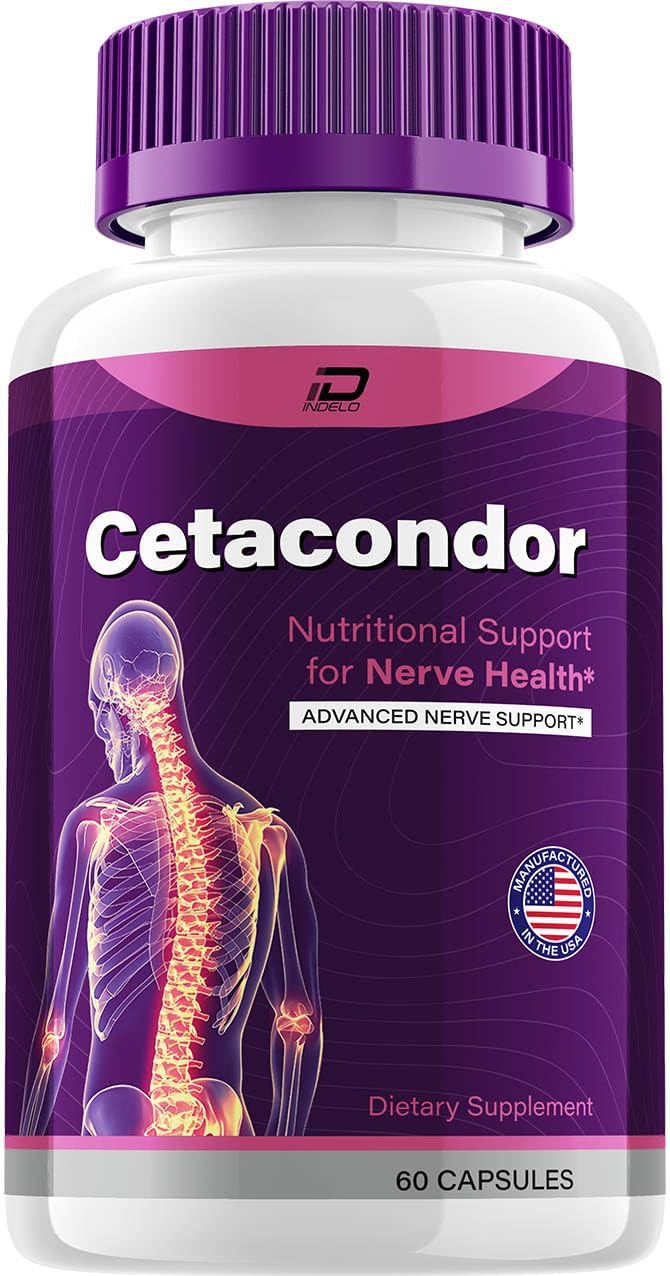 Cetacondor Nerve Health & Brain Support Supplement - Advanced Nootropic Formula with Natural Focus Support - 60 Capsules