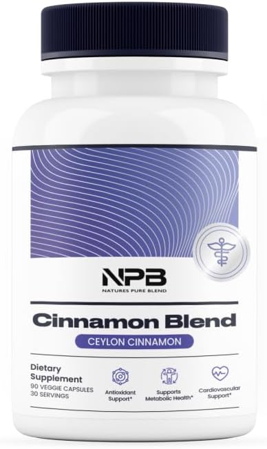 Ceylon Cinnamon and Turmeric Herbal Supplement - 2,225 MG - 90 Veg Caps - Pure Blend with Curcuminoids - Natural Herbs