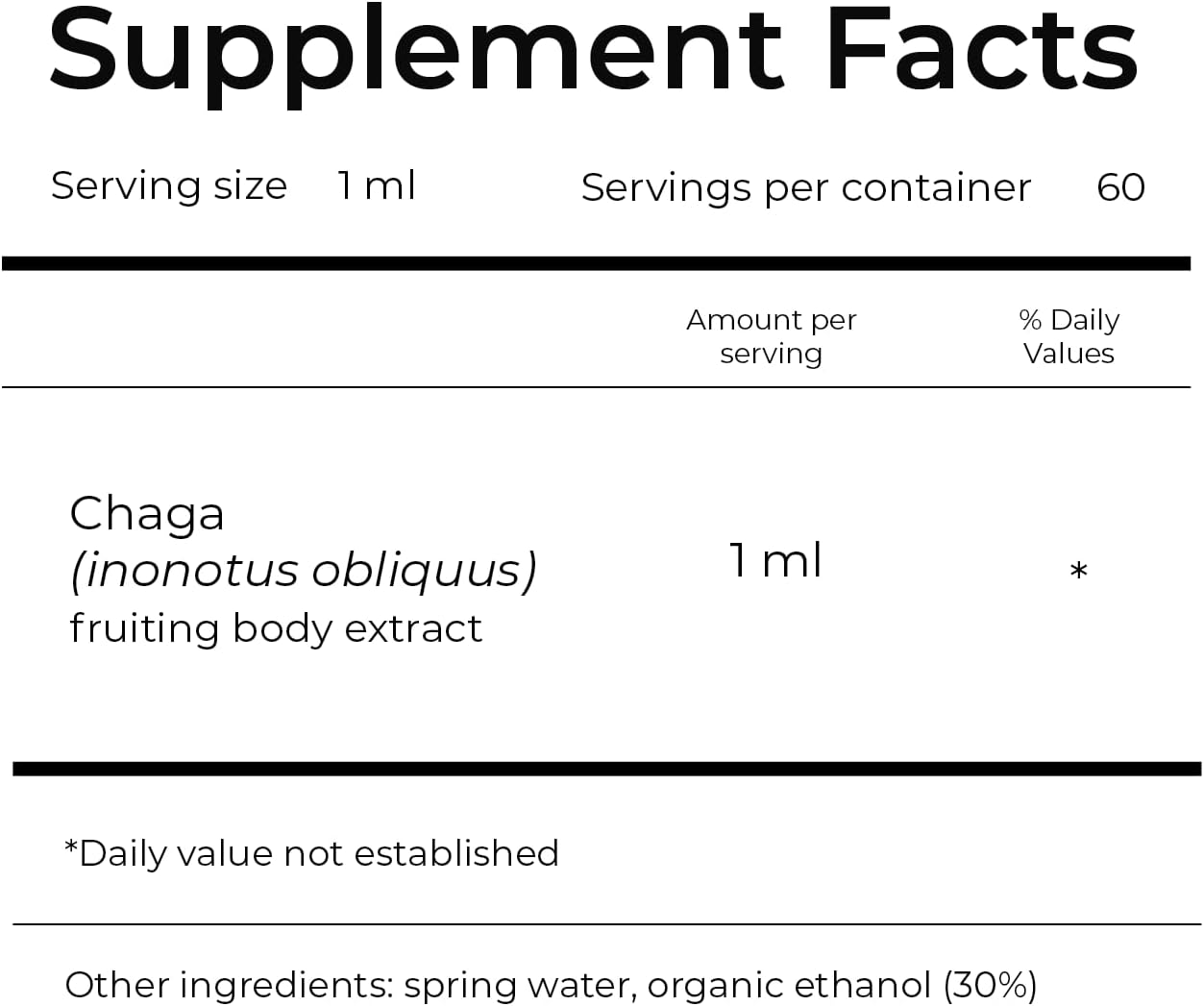 Chaga Mushroom Dual Extract Tincture - Immune System Support Supplement - Antioxidant Rich - 2 fl oz