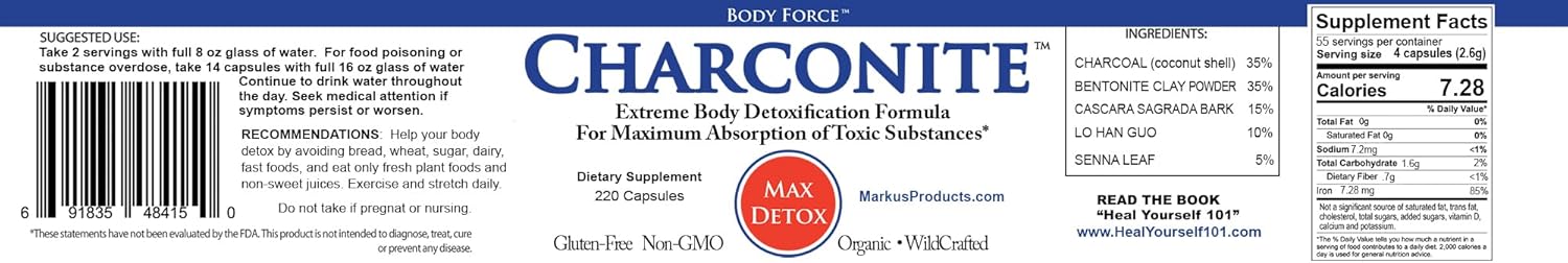 Charconite - Charcoal and Bentonite Detoxifying Mask Combo