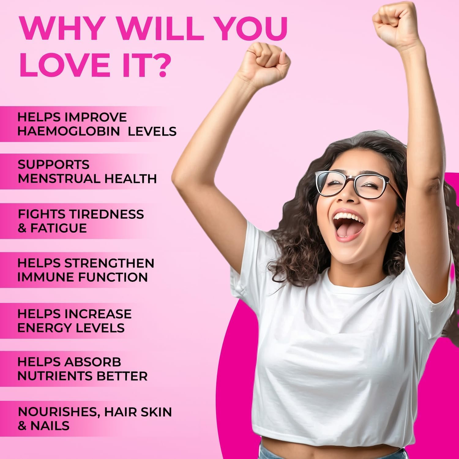 Chelated Iron and Vitamin C Tablets with B12, Zinc, Folic Acid, Beetroot Extract - 120 Veg Tablets for Blood Building and Immune Support