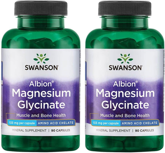 Chelated Magnesium 133mg Capsules - 2 Pack, 90 Count by Swanson