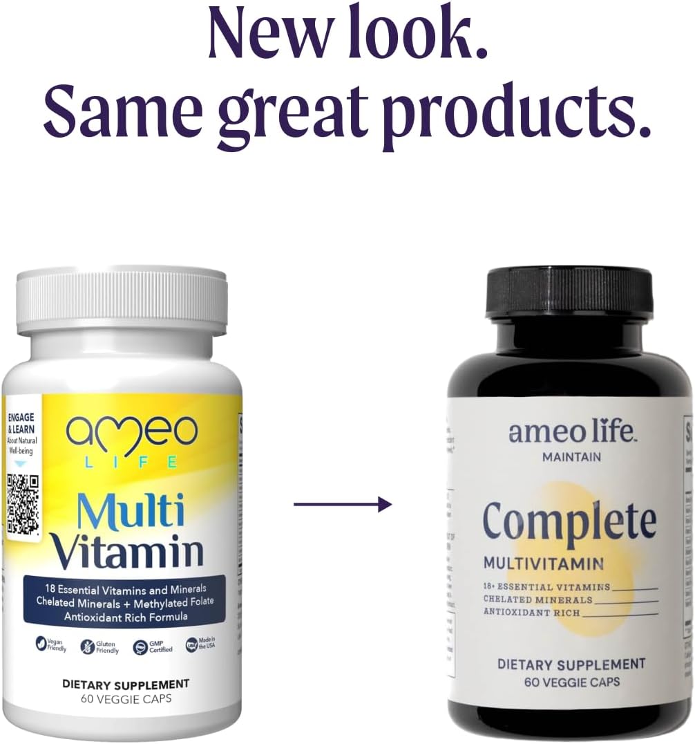 Chelated Multivitamin Supplement with Essential Nutrients for Adult Men and Women - 60 Capsules