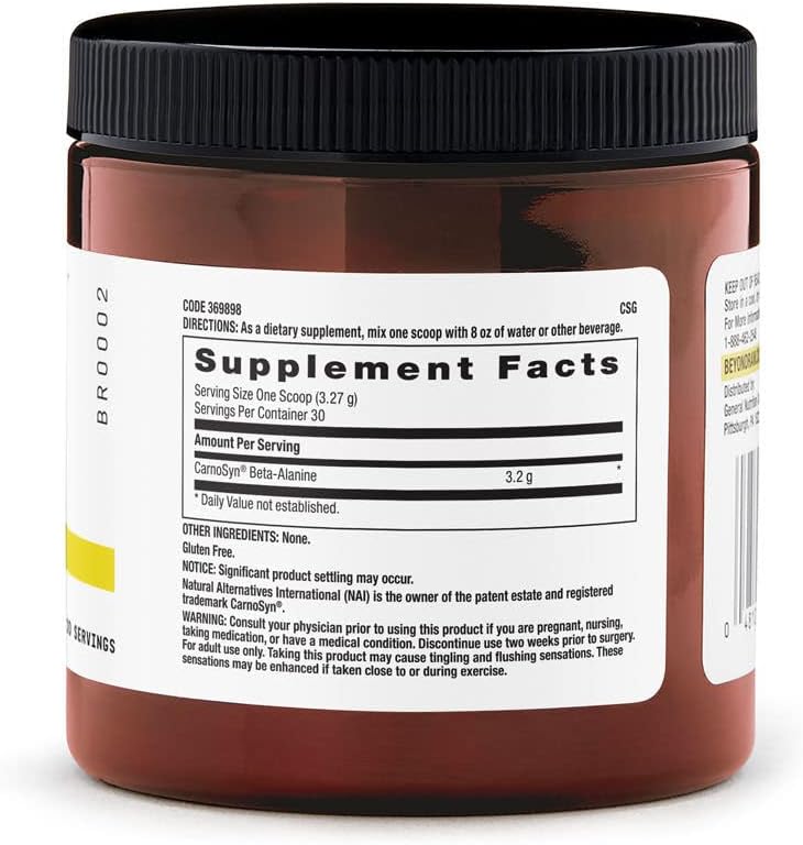 Chemistry Labs Beta-Alanine Powder - Enhance Workout Performance, Reduce Muscle Soreness | 30 Servings