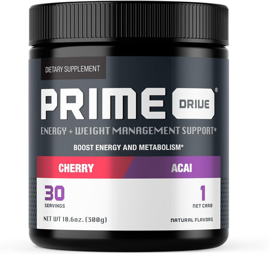 Cherry Acai Pre Workout Energy Drink Powder - Boosts Metabolism, Extreme Energy & Focus - 30 Servings
