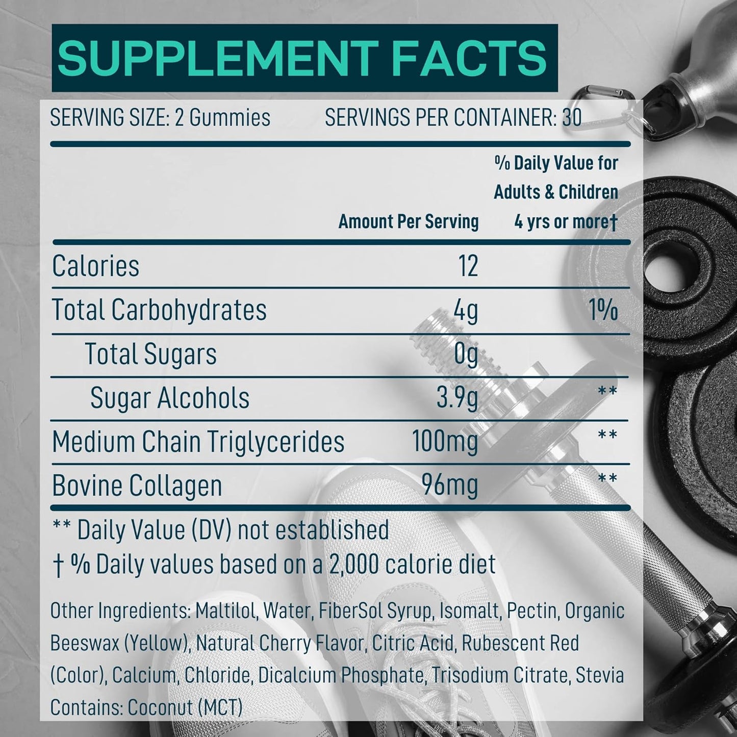 Cherry Collagen MCT Oil Gummies for Keto Energy Boost - Pre Workout Metabolism Booster Candy - 60 Gummy Chews for Men and Women, Low Carb & Calorie
