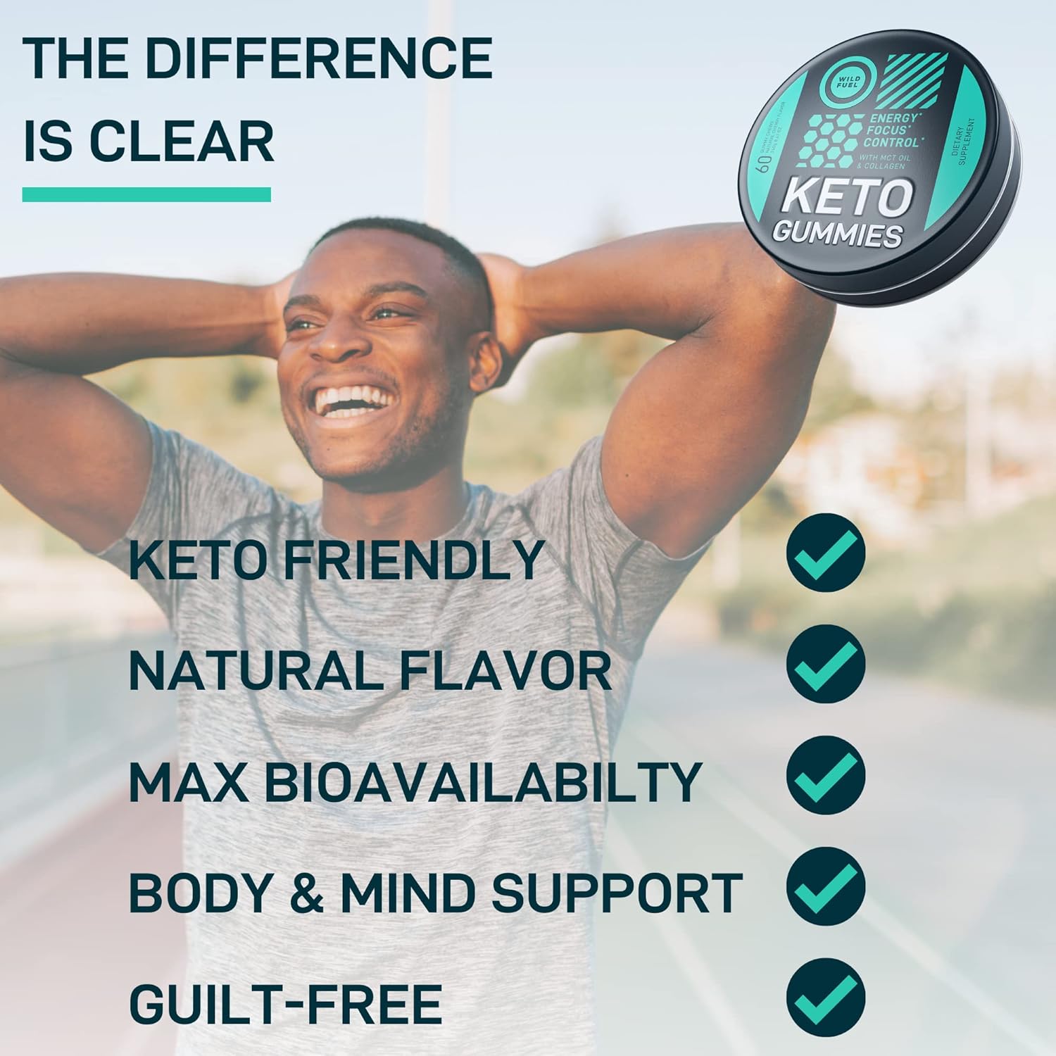 Cherry Collagen MCT Oil Gummies for Keto Energy Boost - Pre Workout Metabolism Booster Candy - 60 Gummy Chews for Men and Women, Low Carb & Calorie