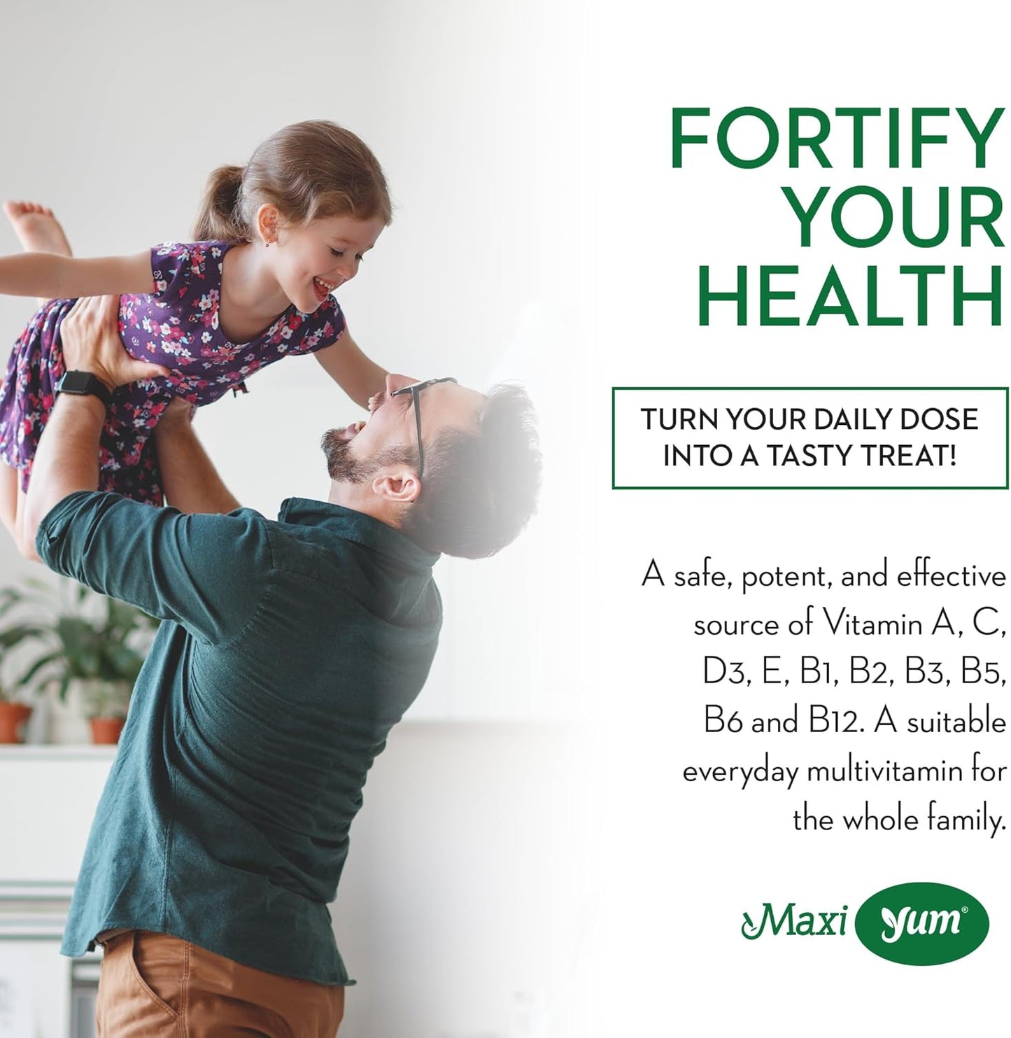 Cherry Flavored Maxi Health Multivitamin Gummies for Women, Men, and Kids - 60 Daily Multivitamins - Adults & Children's Vitamins