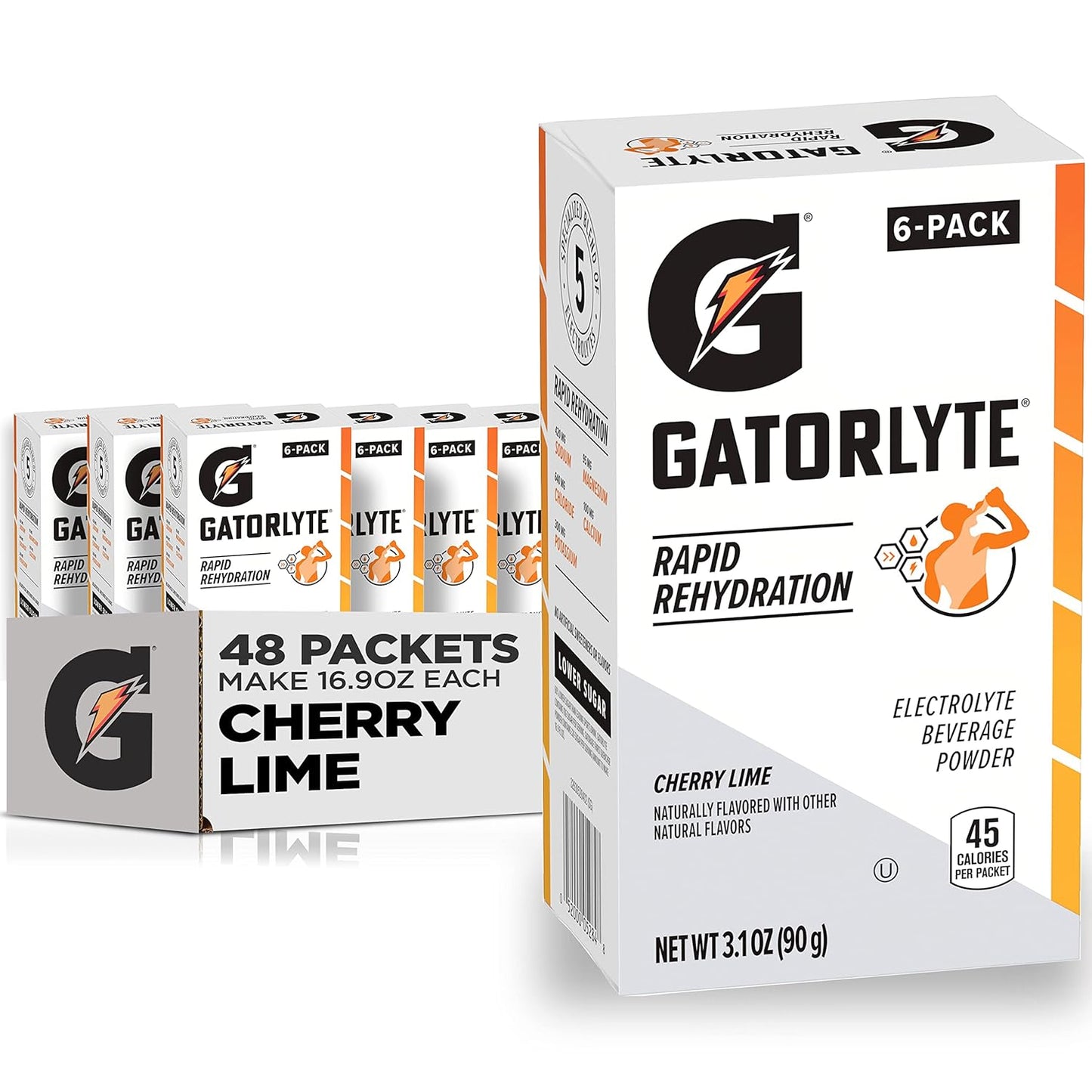 Cherry Lime Gatorlyte Powder - 48 Packets, Makes 20 Fl Oz Each